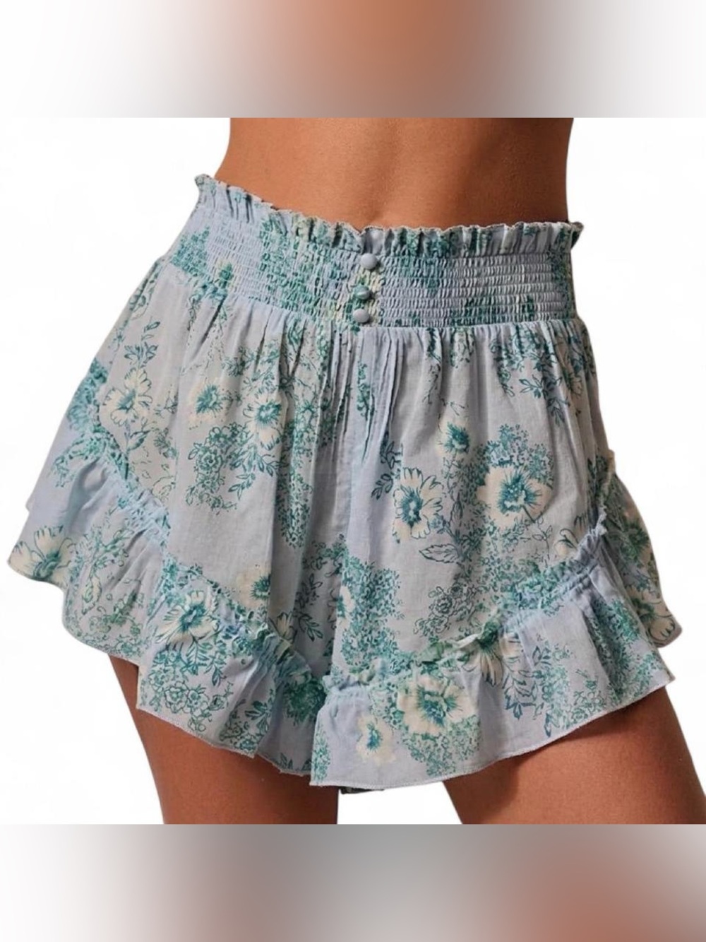 Free People Intimately Still The One Shorts Blue Small